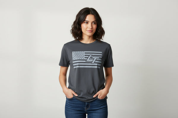 Sport Tek T-shirt with Flag