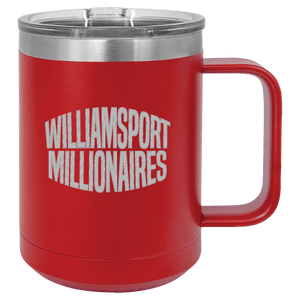 Williamsport Millionaires 15 oz. Red Vacuum Insulated Mug