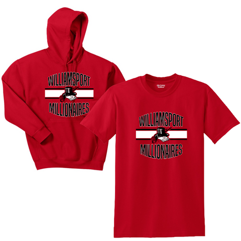 Williamsport Millionaires Adult T-Shirt & Hooded Sweatshirt Combo Pack