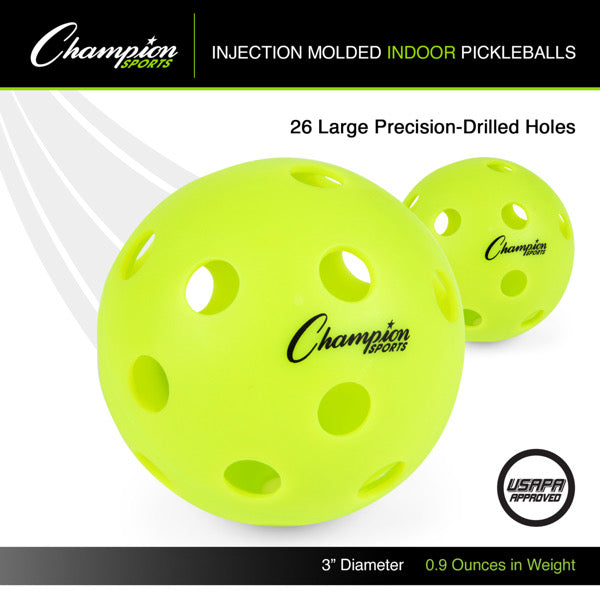 Champion Sports Injection Molded Indoor Pickleball Set