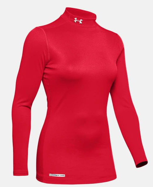 UA Women's ColdGear Fitted Mock Neck Shirt