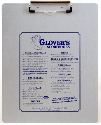 Glover's Alloy Clipboard-Small (10"x13")