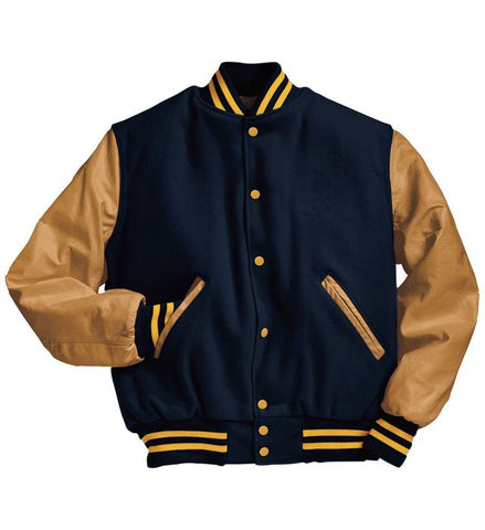 Holloway 225101 Custom Wool Varsity Jacket w/ Leather Sleeves