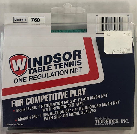 Windsor 760 Table Tennis Metal End Net