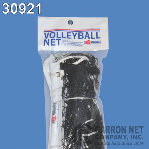 Carron Net 30921 Import Volleyball Net 32' x 3' w/ Rope Cable