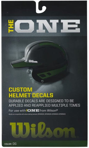 Wilson Custom Helmet Decals – Dark Green