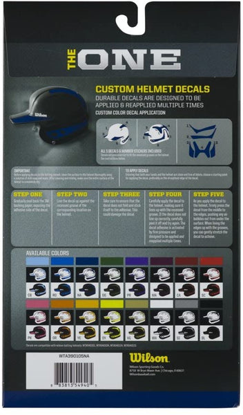 Wilson Custom Helmet Decals – Navy