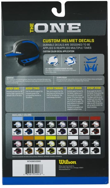 Wilson Custom Helmet Decals – Royal