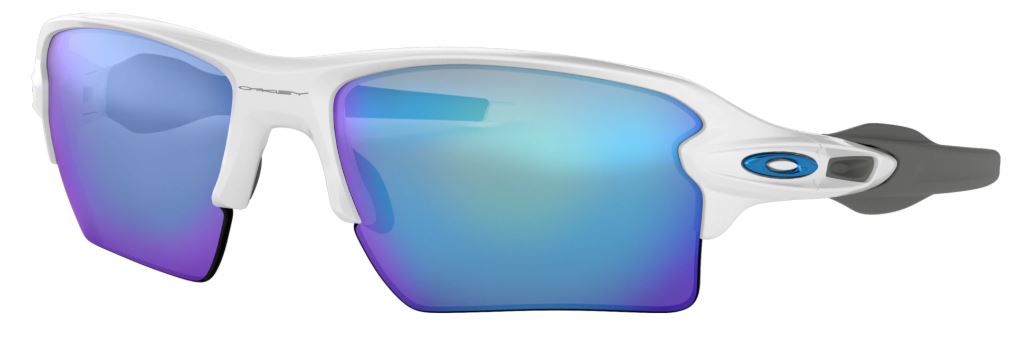 Oakley Flak 2.0 XL Polished White w/ PRIZM Sapphire Lens (91889459)