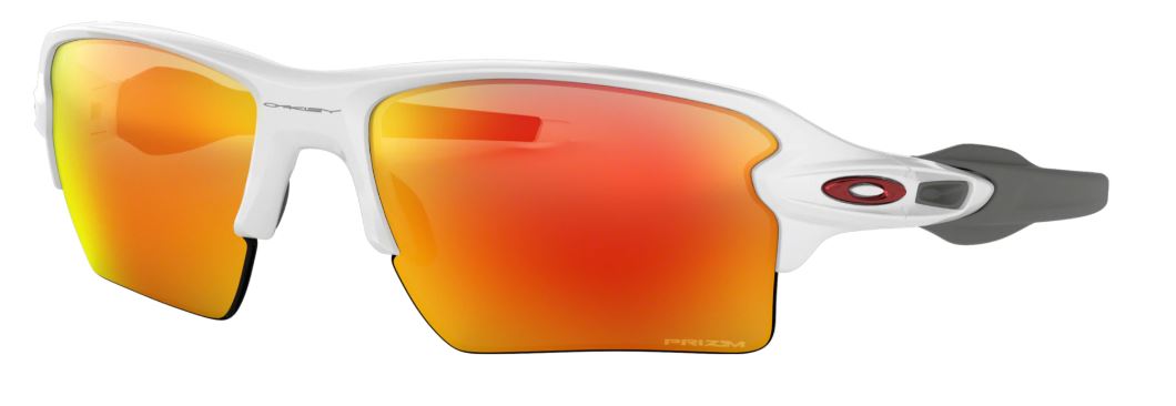 Oakley Flak 2.0 XL Polished White w/ PRIZM Ruby Lens (918893)