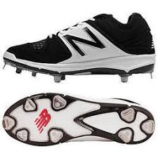 New Balance Low Metal Baseball Cleats - Black/White