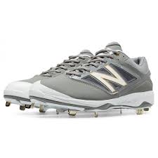 New Balance Low Metal Baseball Cleats - Grey/White