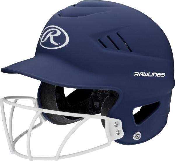 Rawlings 2023 Coolflo Highlighter HS/College FP Batting Helmet w/ Mask (OSFM)