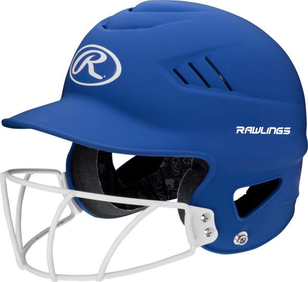 Rawlings 2023 Coolflo Highlighter HS/College FP Batting Helmet w/ Mask (OSFM)