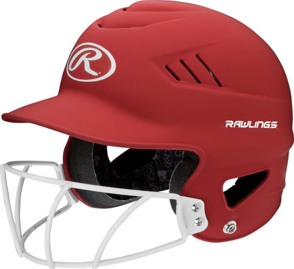 Rawlings 2023 Coolflo Highlighter HS/College FP Batting Helmet w/ Mask (OSFM)