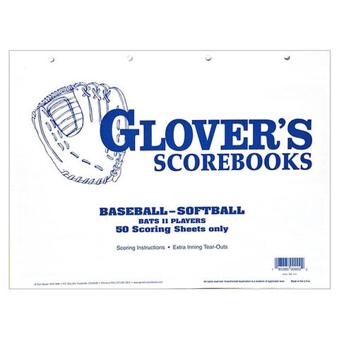 Glover's 50 Game Scoring Sheets (Fits Binder)